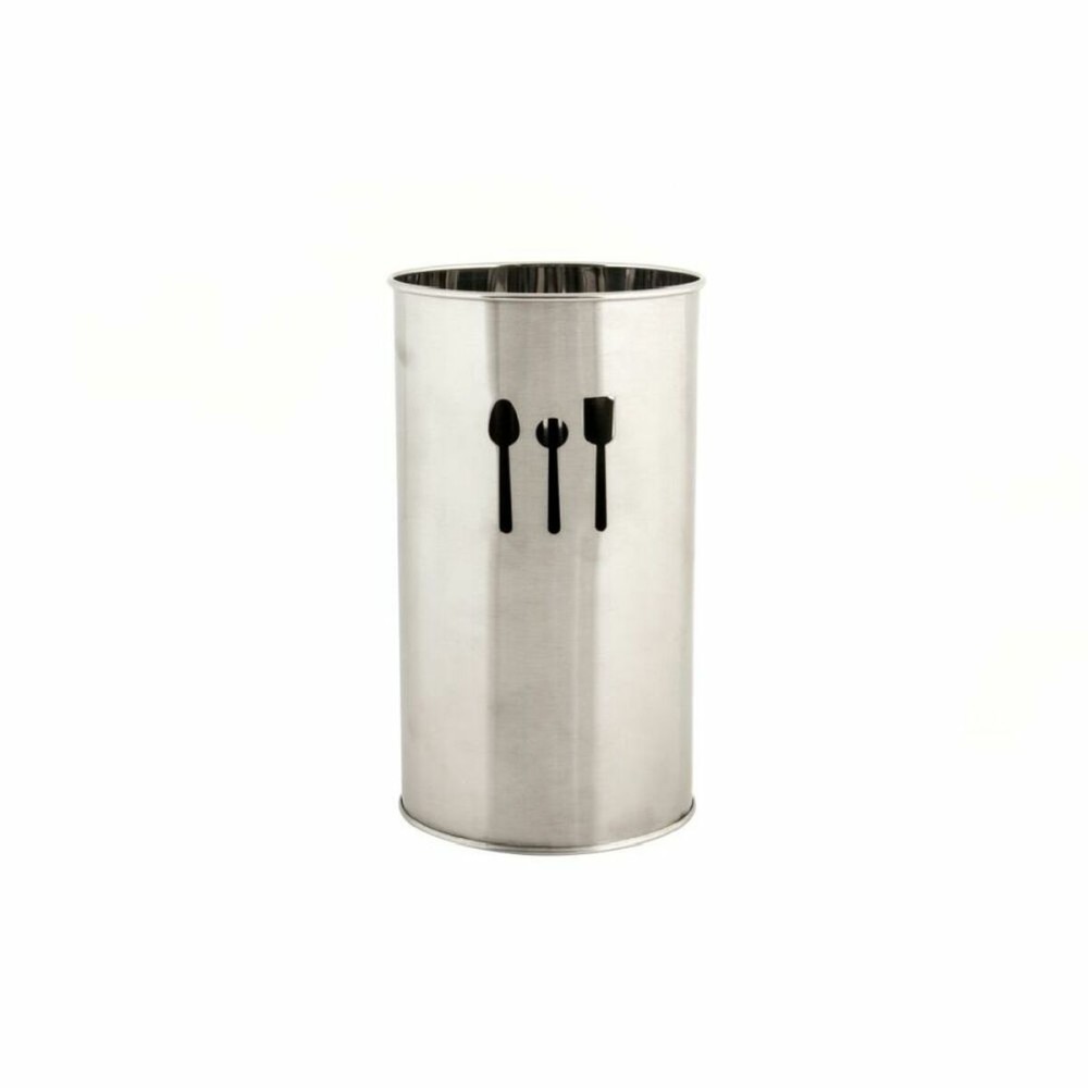 Cutlery basket DKD Home Decor Silver Stainless steel 10 x 10 x 18 cm