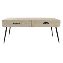 Centre Table DKD Home Decor Black Multicolour Copper Natural Metal Paolownia wood MDF Wood 100 x 52 x 42,5 cm 100 x 52 x 72 cm