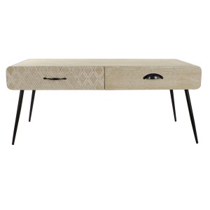 Centre Table DKD Home Decor Black Multicolour Copper Natural Metal Paolownia wood MDF Wood 100 x 52 x 42,5 cm 100 x 52 x 72 cm