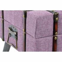 Banquette DKD Home Decor   Métal Polyester Fuchsia Bois MDF (102 x 42 x 40,5 cm)