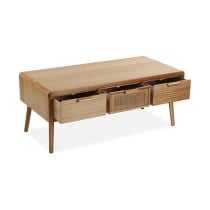 Table d'appoint Rotin Bois de paulownia (50 x 45 x 110 cm)