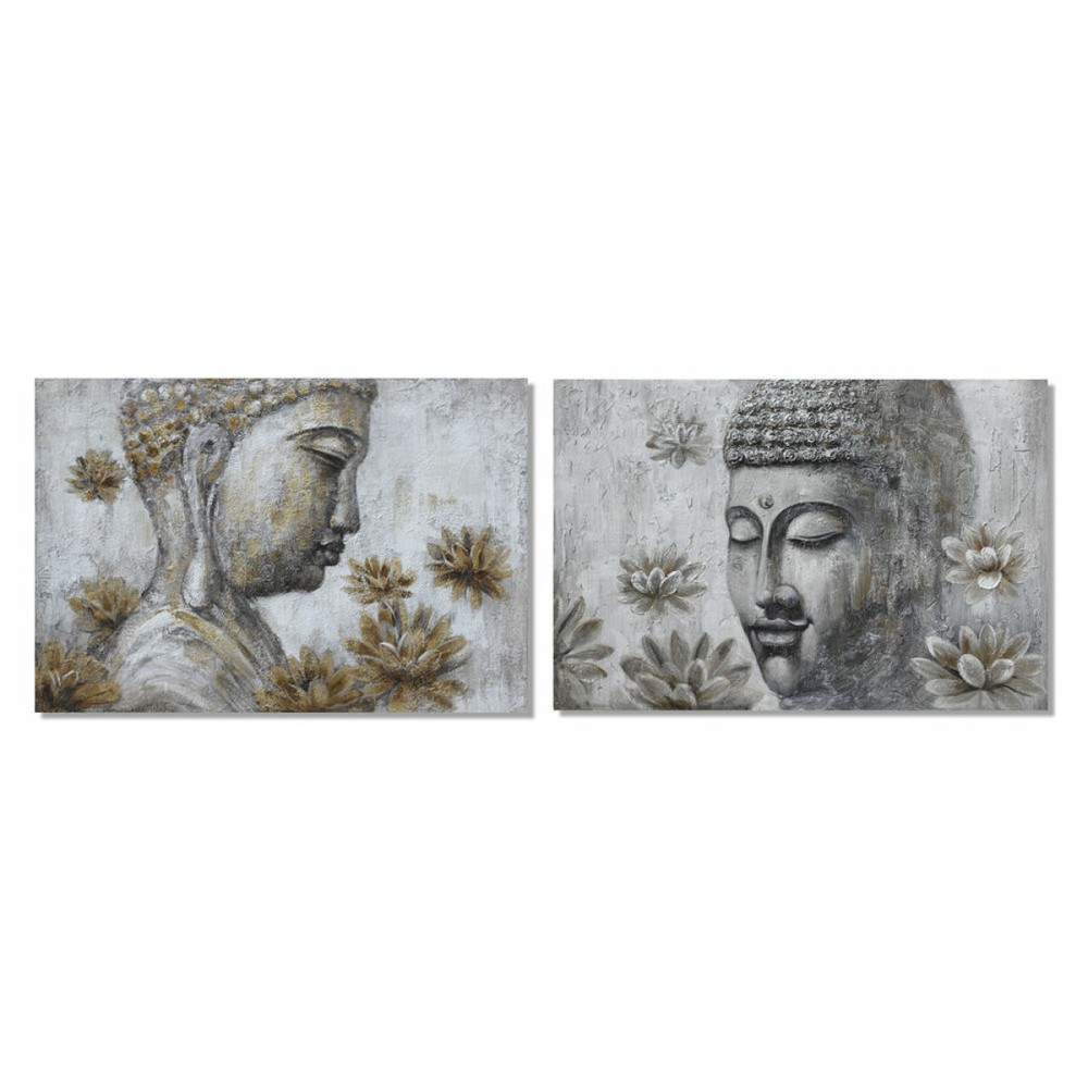 Cadre DKD Home Decor 120 x 2,8 x 80 cm Buda Oriental (2 Unités)