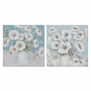 Cadre DKD Home Decor 100 x 2,8 x 100 cm Vase Shabby Chic (2 Unités)