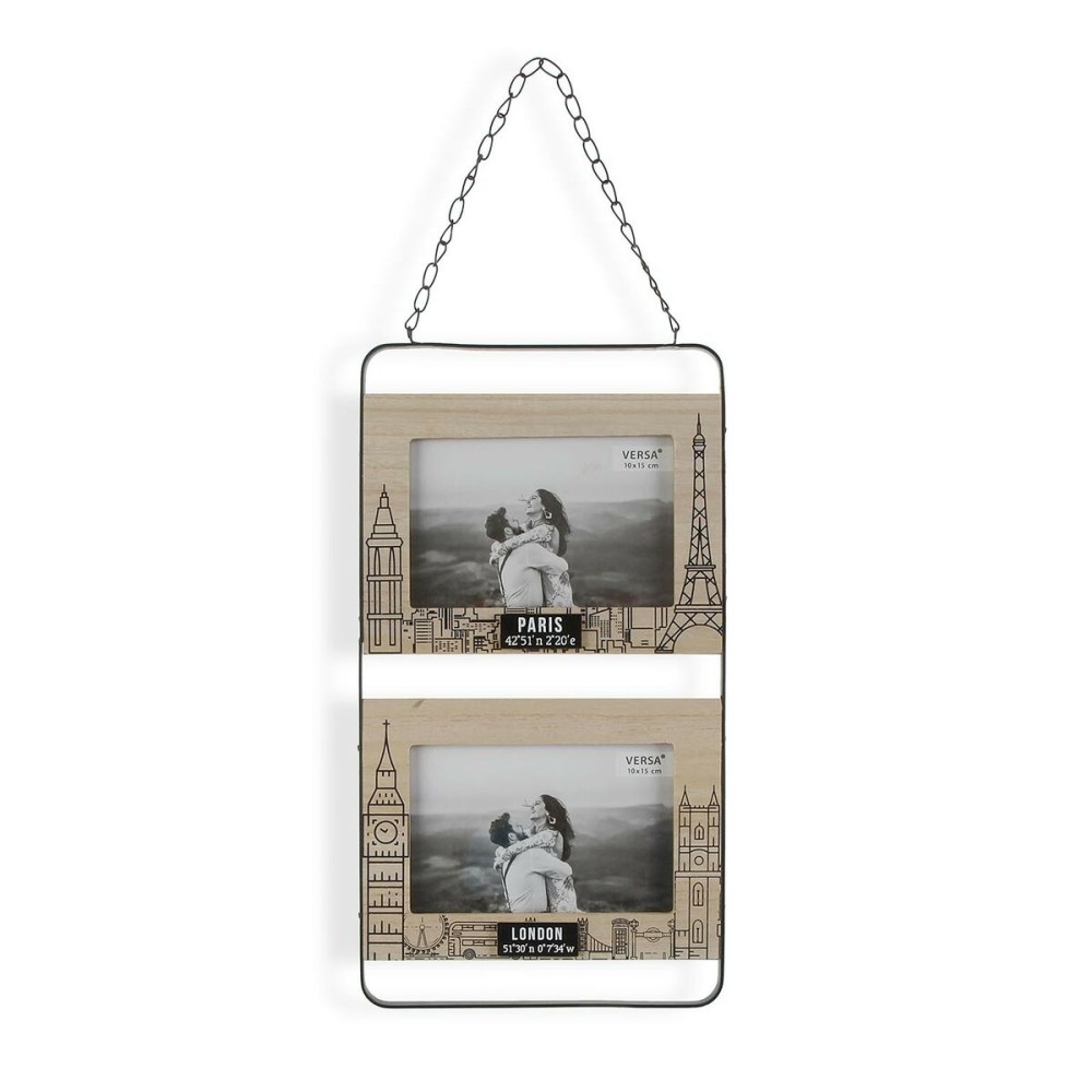 Photo frame Versa Wood 1 x 19,5 x 35,5 cm Pendant