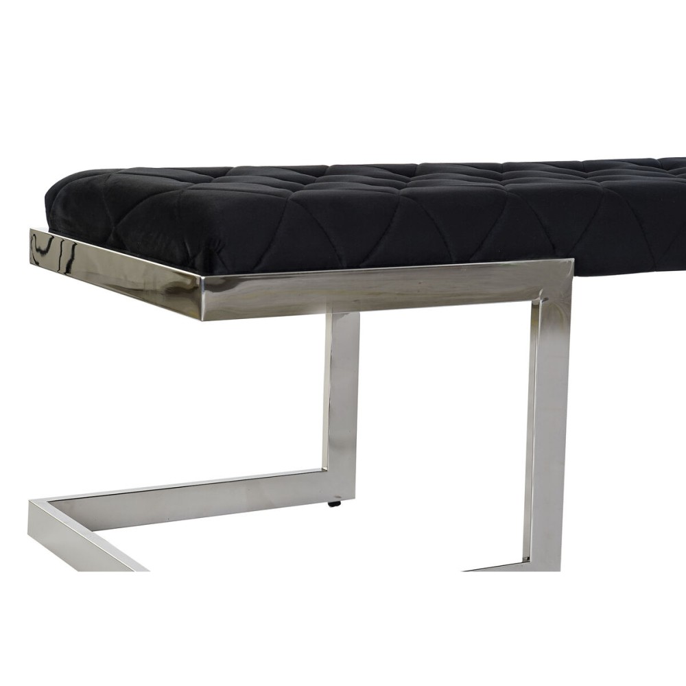 Bench DKD Home Decor   Black Polyester Steel (140 x 40 x 40 cm)