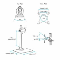 Support de table d'écran Startech ARMPIVSTND          