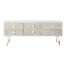 TV furniture DKD Home Decor 119 x 42 x 50 cm Fir Golden White Light brown