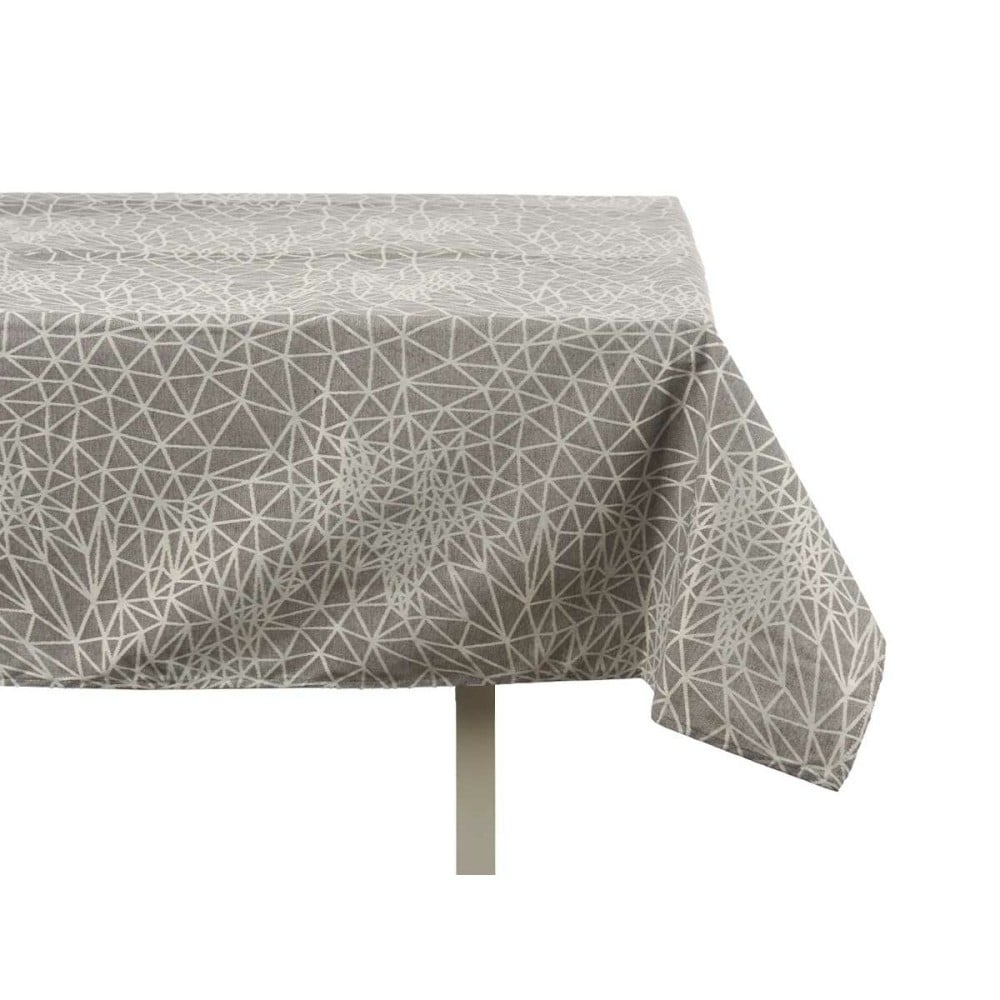 Nappe Kinvara BABEL GRIS 48 Blanc Gris Jacquard