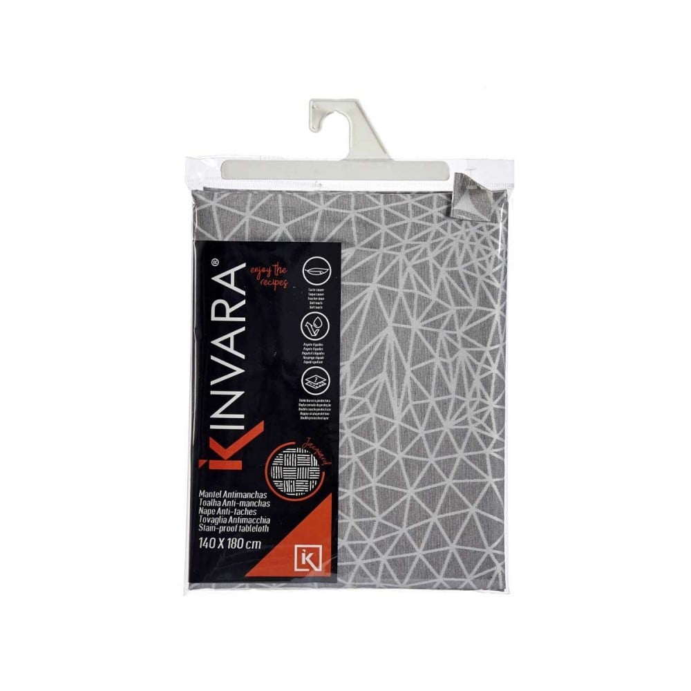 Nappe Kinvara BABEL GRIS 48 Blanc Gris Jacquard