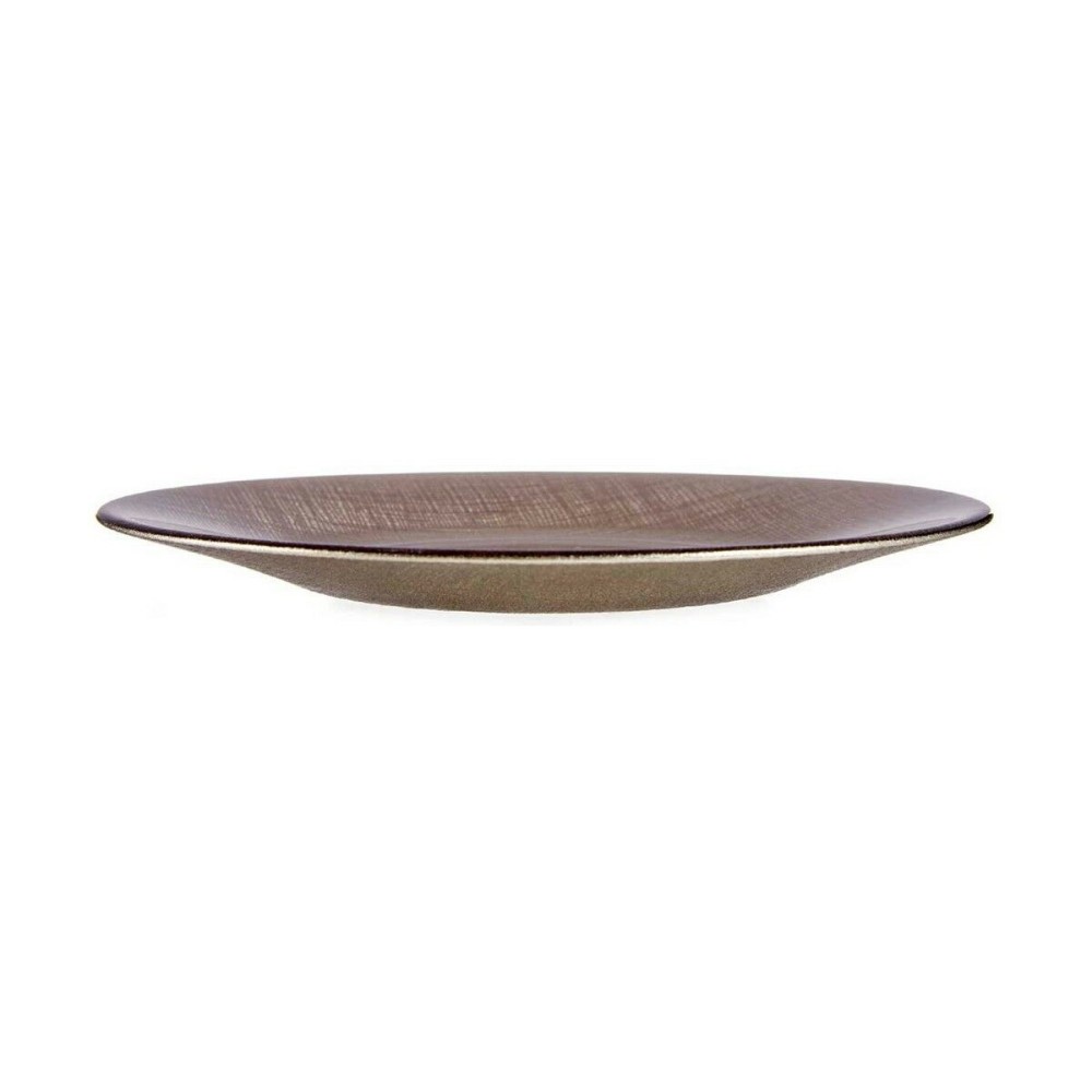 Assiette plate Vivalto 3239121P-5 Doré verre 21 x 2 x 21 cm