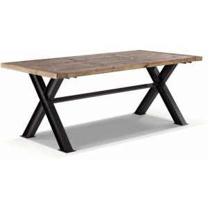 Dining Table DKD Home Decor Metal Iron Recycled Wood 200 x 100 x 78 cm