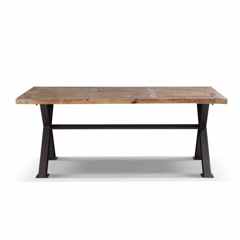 Dining Table DKD Home Decor Metal Iron Recycled Wood 200 x 100 x 78 cm