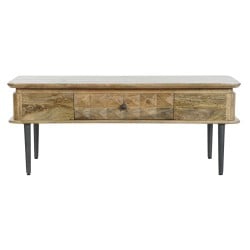 Table Basse DKD Home Decor 116 x 60 x 46 cm Métal Aluminium Bois de manguier