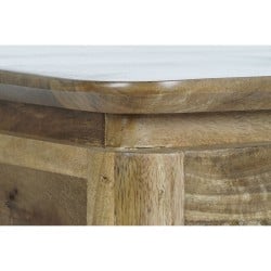 Table Basse DKD Home Decor 116 x 60 x 46 cm Métal Aluminium Bois de manguier