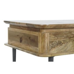 Table Basse DKD Home Decor 116 x 60 x 46 cm Métal Aluminium Bois de manguier