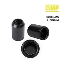 Nut OMP OMPS09731201 M12 x 1,25 4 uds Black