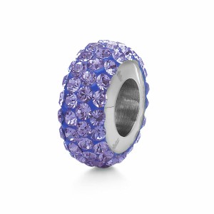 Perle de verre Femme Folli Follie 3P0F024V Violet 1 cm