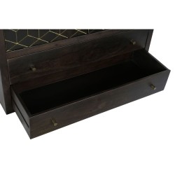 Cupboard DKD Home Decor 100 x 40 x 175 cm Black Metal Acacia