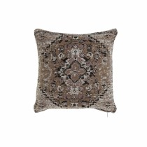 Cushion DKD Home Decor Plastic White Brown Black Rectangular Squared Arab 45 x 12 x 45 cm