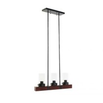 Suspension DKD Home Decor Verre Noir Marron Aluminium (50 x 8 x 21 cm)