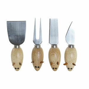 Käsemesser DKD Home Decor Silberfarben natürlich Edelstahl Kiefer