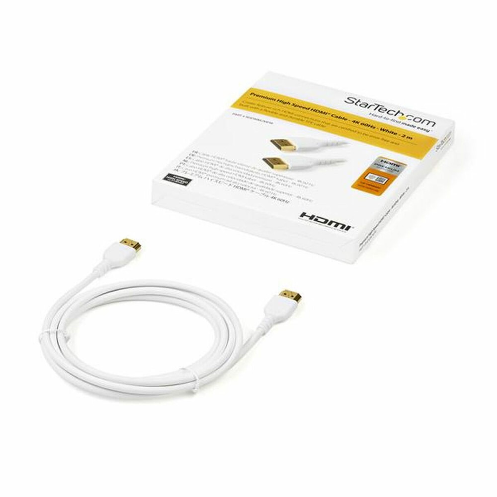 Câble HDMI Startech RHDMM2MPW            4K Ultra HD Blanc (2 m)