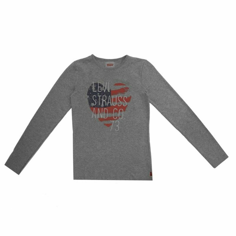 T-shirt à Manches Longues Enfant Levi's Fille Gris foncé