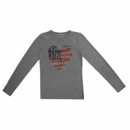 Langarm T-Shirt für Kinder Levi's Fille Dunkelgrau