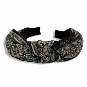 Headband Araban Black Beige Knot