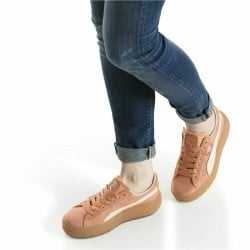 Casual Damenturnschuh Puma Platform Trace Corduroy Orange