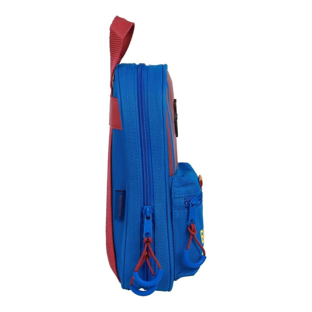 Rucksack mit Federtaschen F.C. Barcelona M747 Granatrot Marineblau 12 x 23 x 5 cm (33 Stücke)