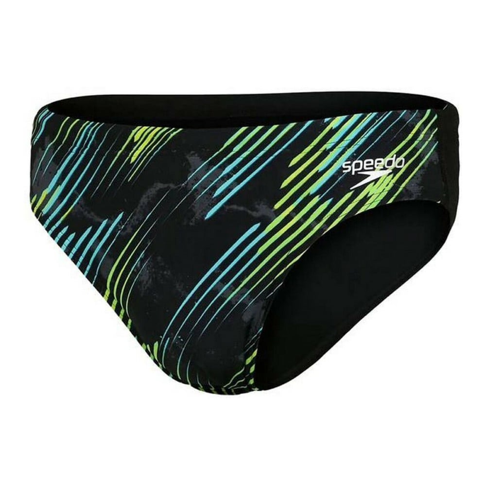 Men’s Bathing Costume Speedo Allover 7cm Brief Black