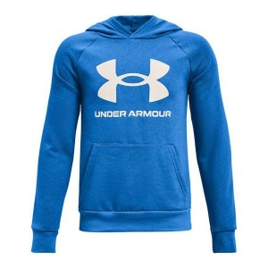 Herren Sweater mit Kapuze Under Armour Rival Big Logo Blau