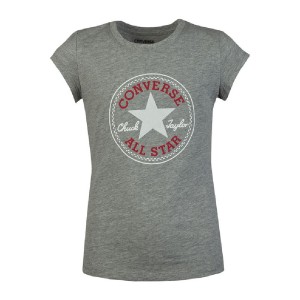 Child's Short Sleeve T-Shirt Converse Timeless Chuck Patch G Grey