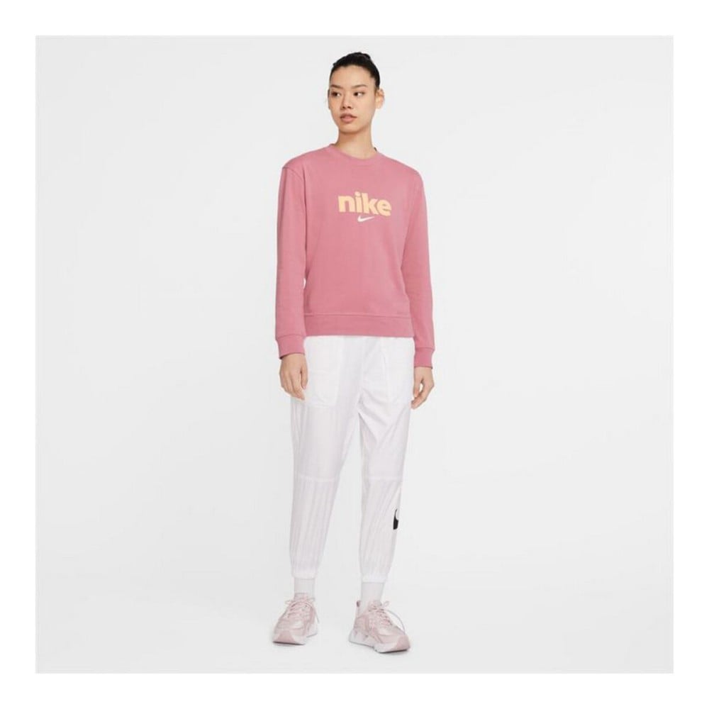 Langarm Damen T-Shirt Nike Crew Rosa