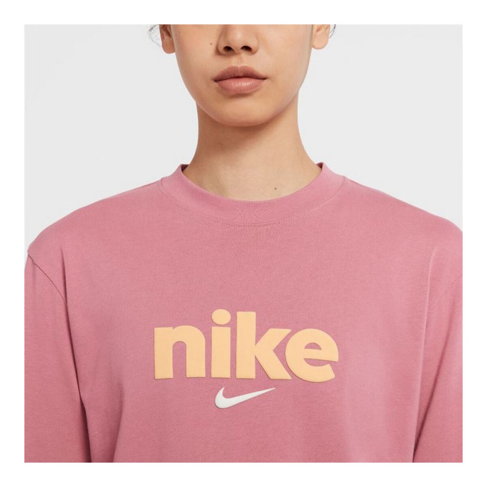 Tee-shirt Manches Longues Femme Nike Crew Rose