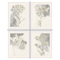 Cadre DKD Home Decor 55 x 2,5 x 70 cm Fleurs Romantique (4 Pièces)