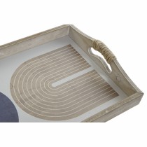 Schale DKD Home Decor 40,6 x 30 x 6 cm Beige Blau Holz MDF (2 Stück)