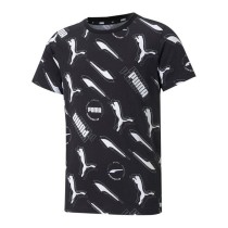 T shirt à manches courtes Enfant Puma AOP Noir