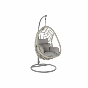 Fauteuil de jardin suspendu DKD Home Decor Gris Multicouleur Aluminium rotin synthétique 90 x 70 x 110 cm