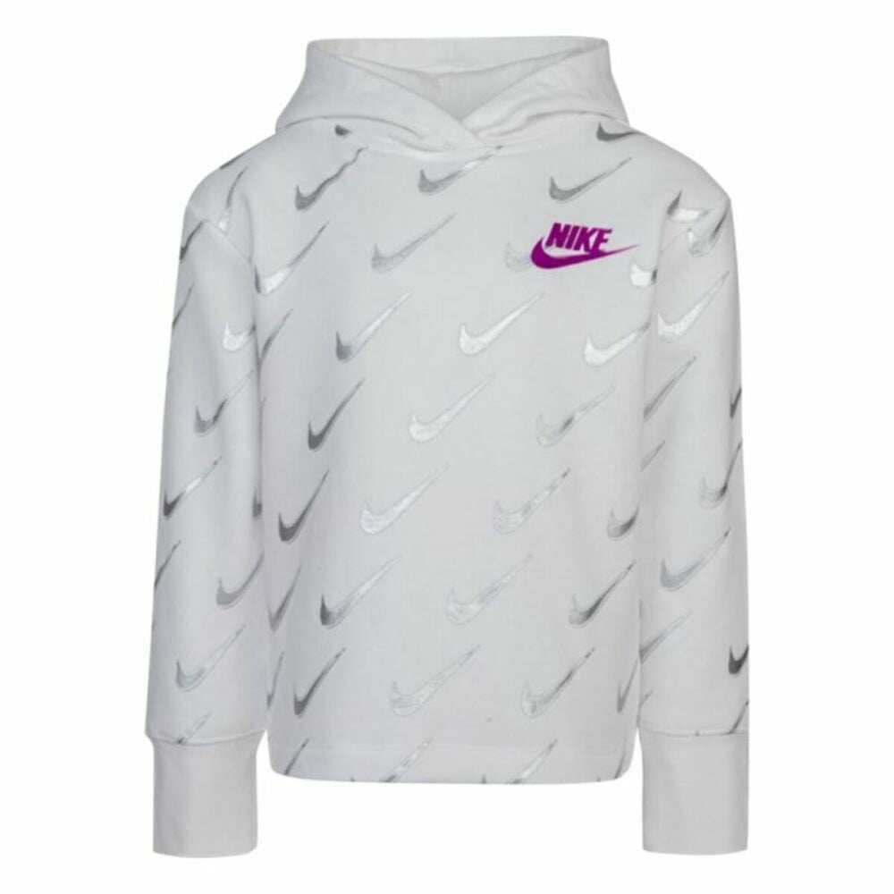 Children’s Sweatshirt Nike Printed Fleeced White