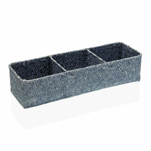 Panier Multi-usages Versa Bleu Algues marines 12 x 8 x 36 cm