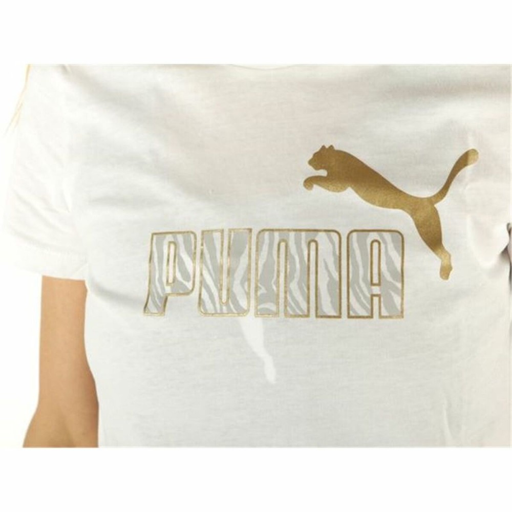 Women’s Short Sleeve T-Shirt Puma Graphic Tee White