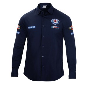 Herren Langarm-Hemd Sparco Martini Racing Größe L Marineblau