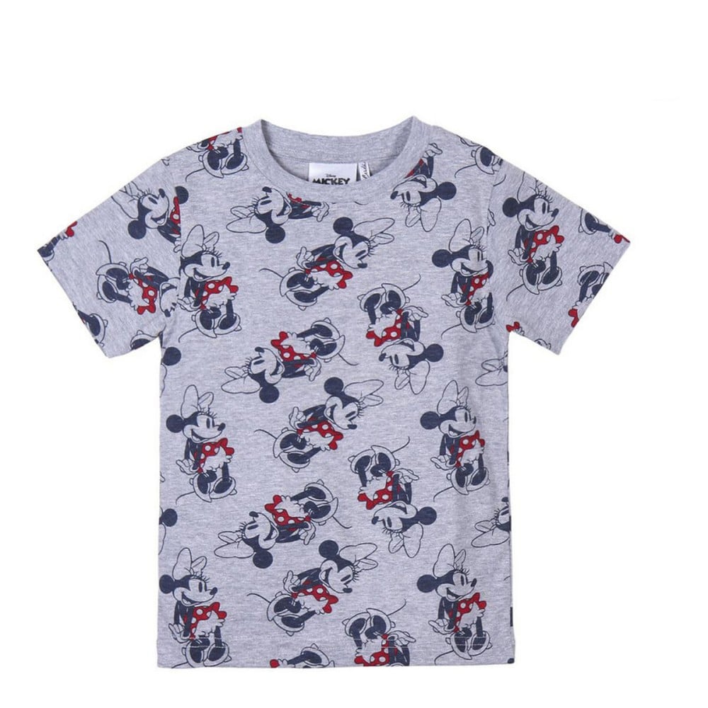 Kurzarm-T-Shirt für Kinder Minnie Mouse Grau