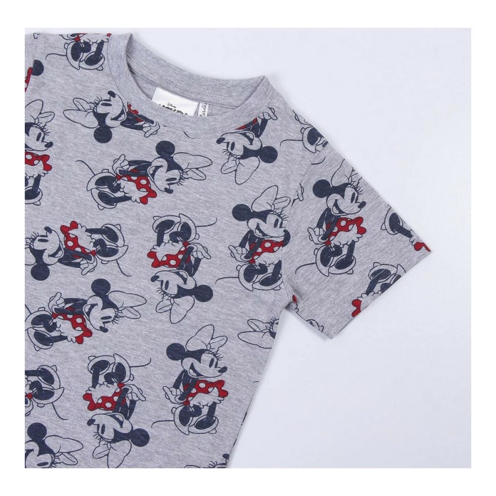 T shirt à manches courtes Enfant Minnie Mouse Gris