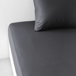 Fitted bottom sheet TODAY Essential Black 180 x 200 cm Anthracite