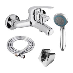 Ensemble d'accessoires Fontastock Bain/Douche Zinc