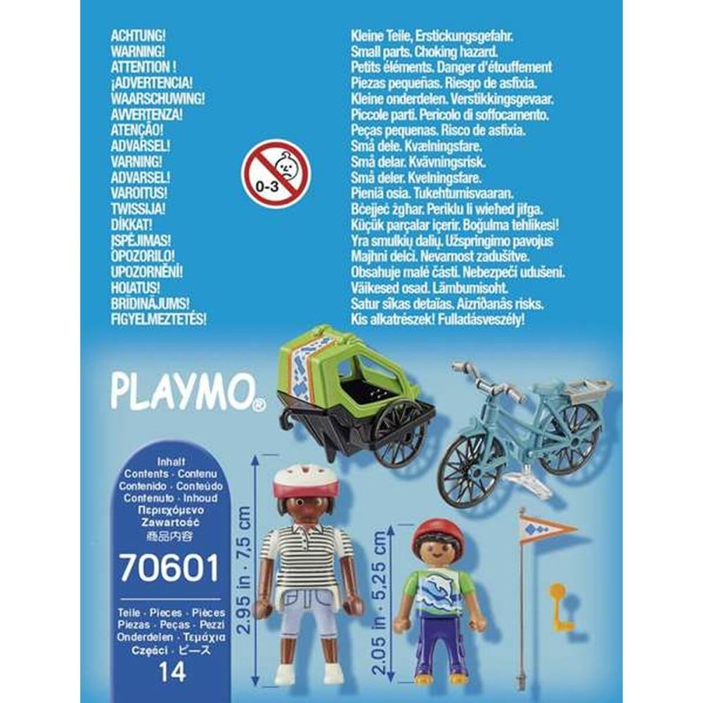 Personnage articulé Playmobil Special Plus Bicyclette Excursion 70601 (14 pcs)