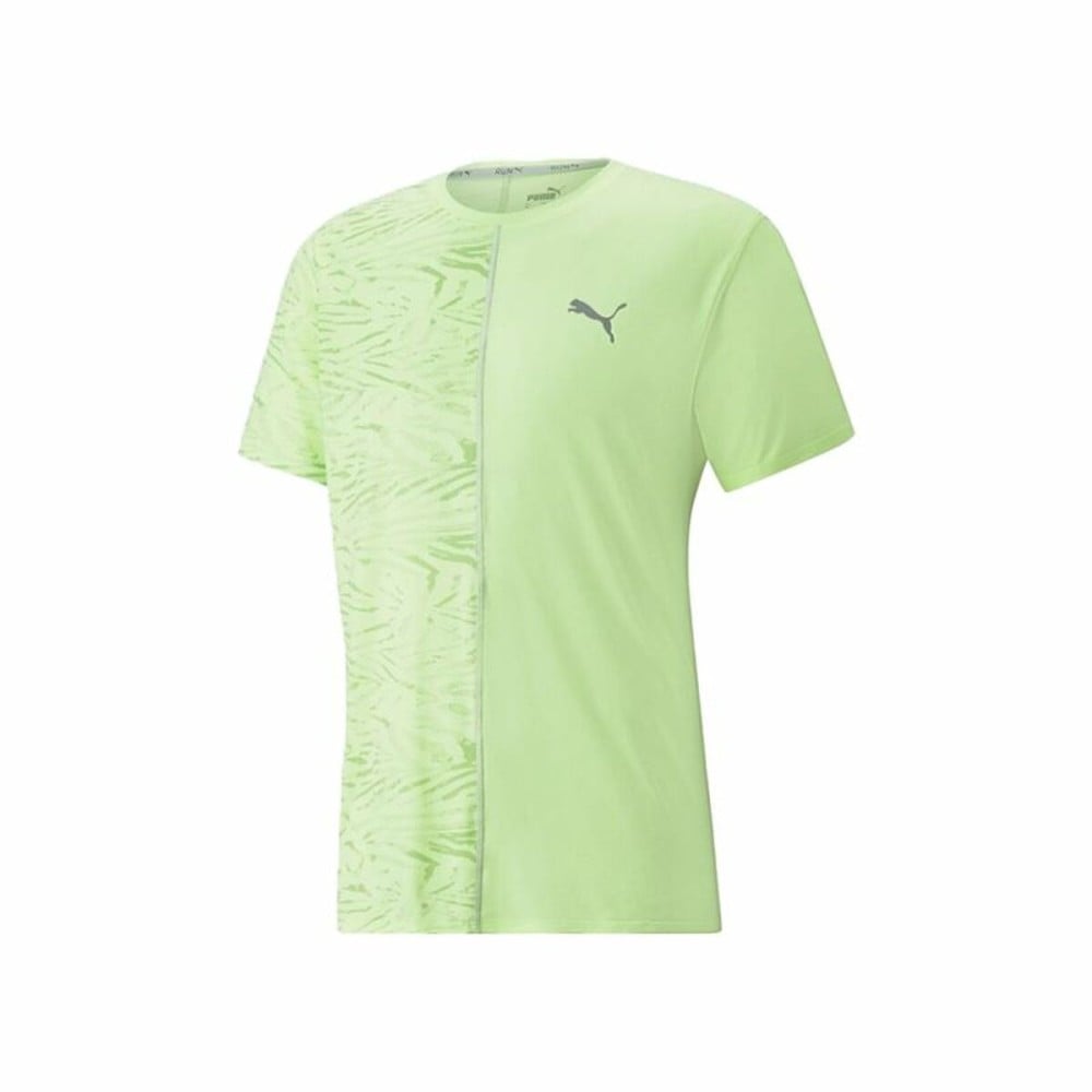 Kurzärmliges Sport T-Shirt Puma Run Graphic Zitronengrün